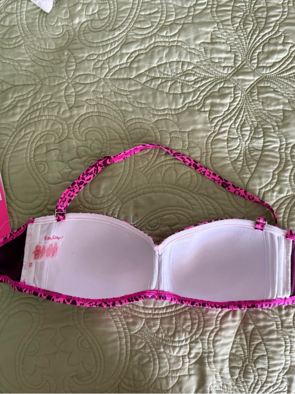 Lilly Pulitzer Pink & Teal Floral and Leopard Print Swim Set - Picture 7 of 7